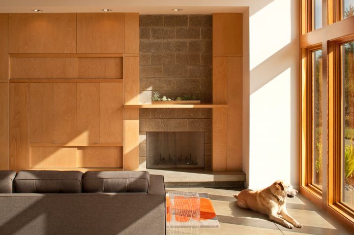 fireplace of Olympia Prairie Home by Coates Design